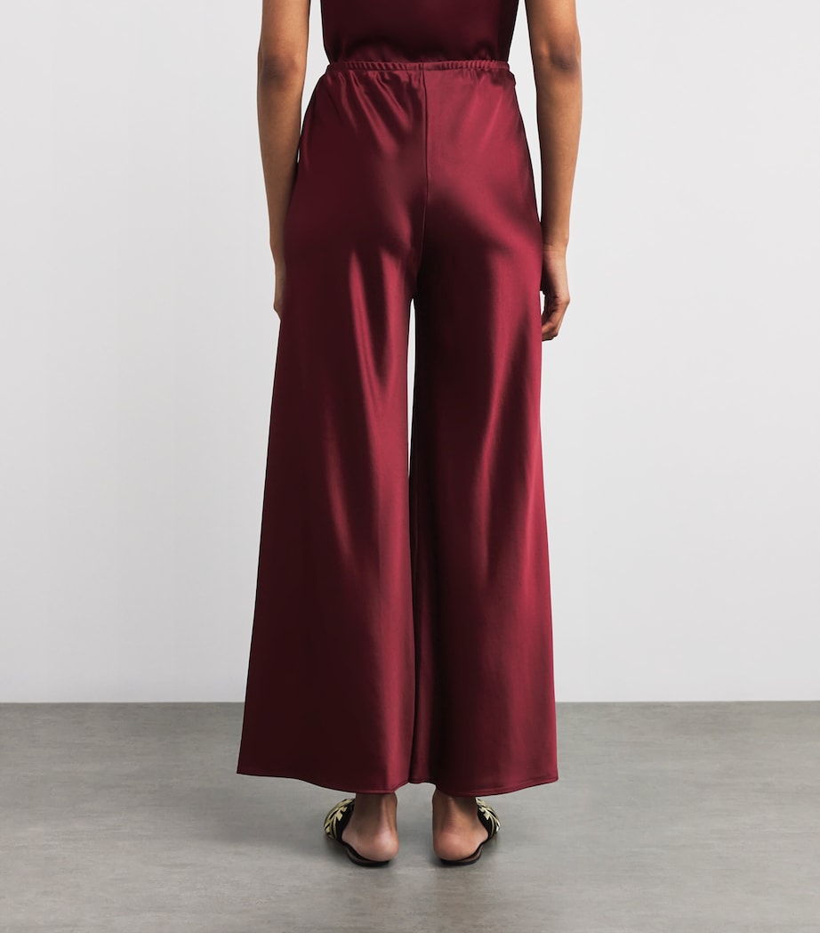Satin Barb Bias Trousers BORDEAUX Image 4
