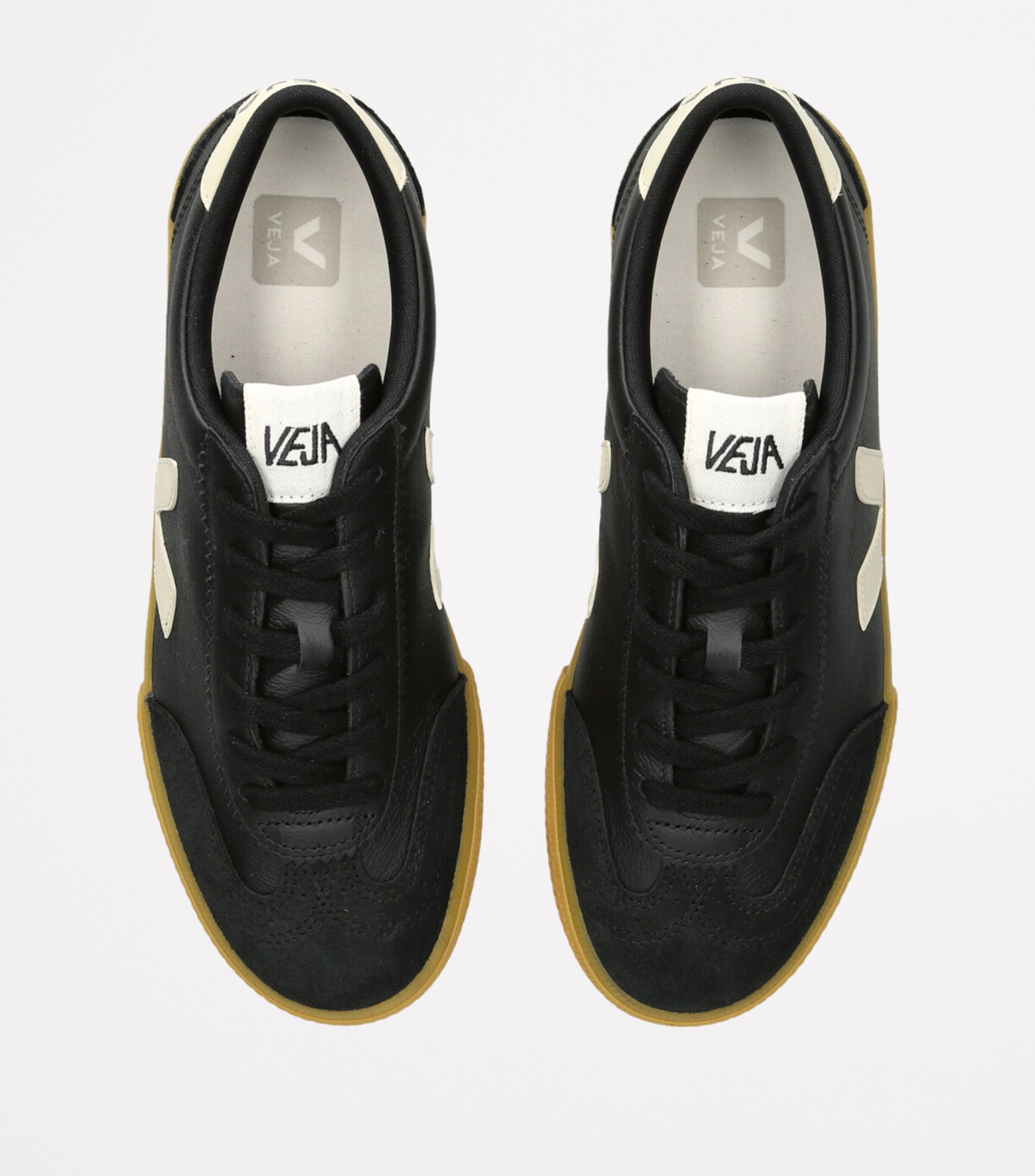 Veja Leather Volley Sneakers Blk/other Image 4