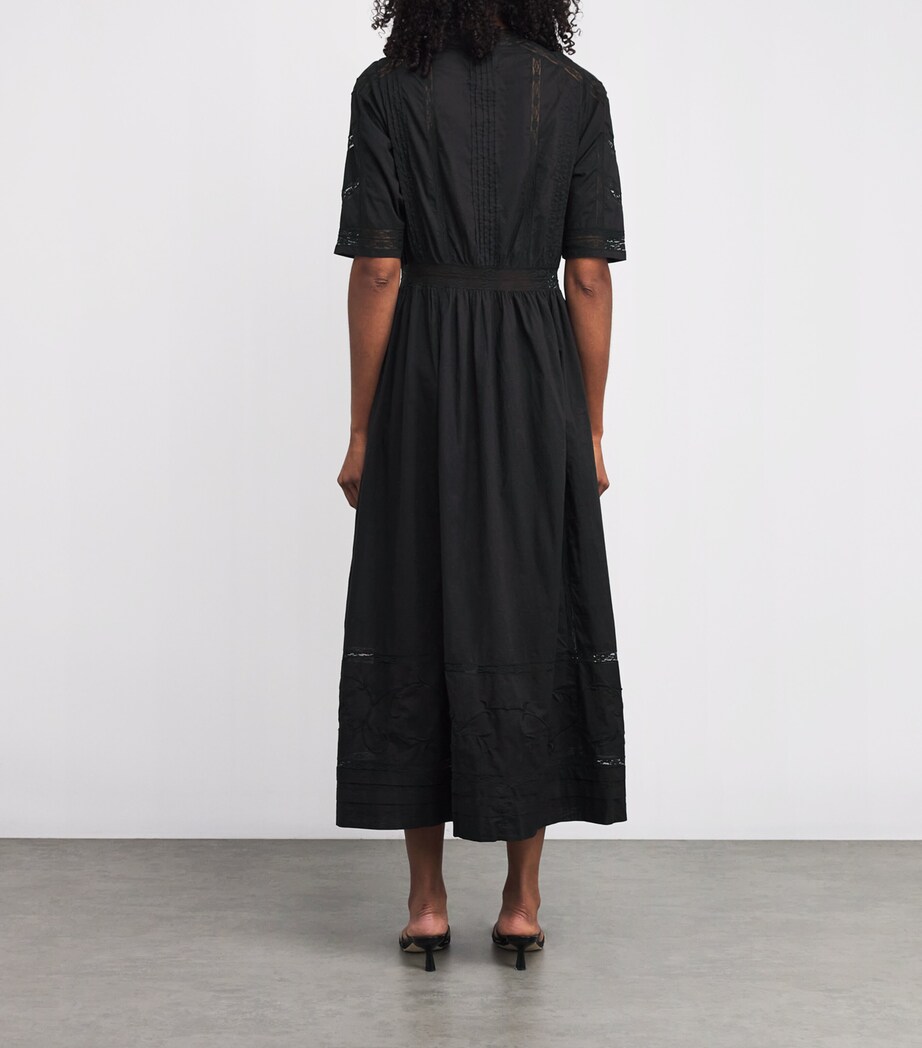 Cotton August Midi Dress BLACK Image 3