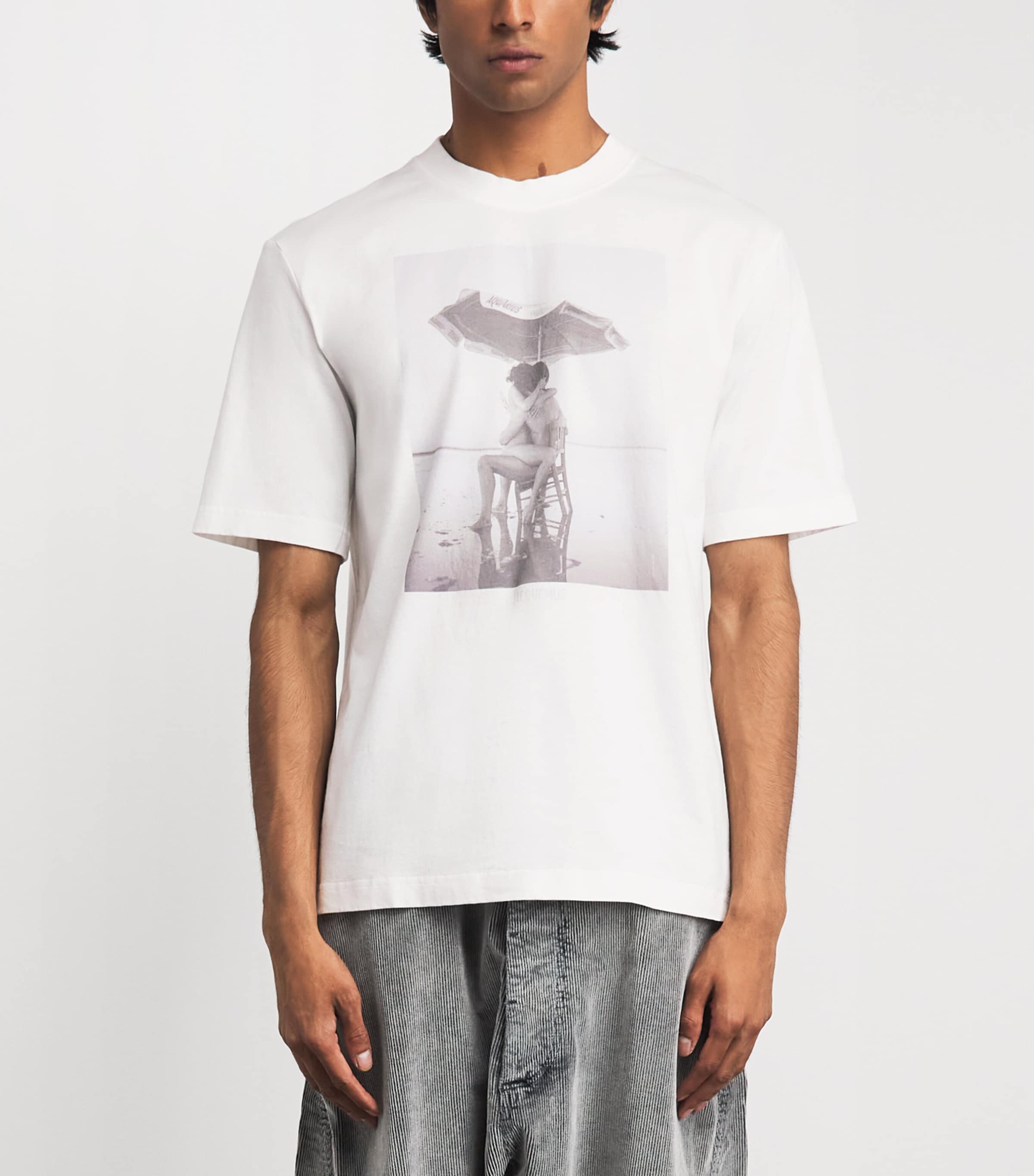 Jacquemus Mens Cotton Campagne T-Shirt Opt Wht/prnt Plg Image 4