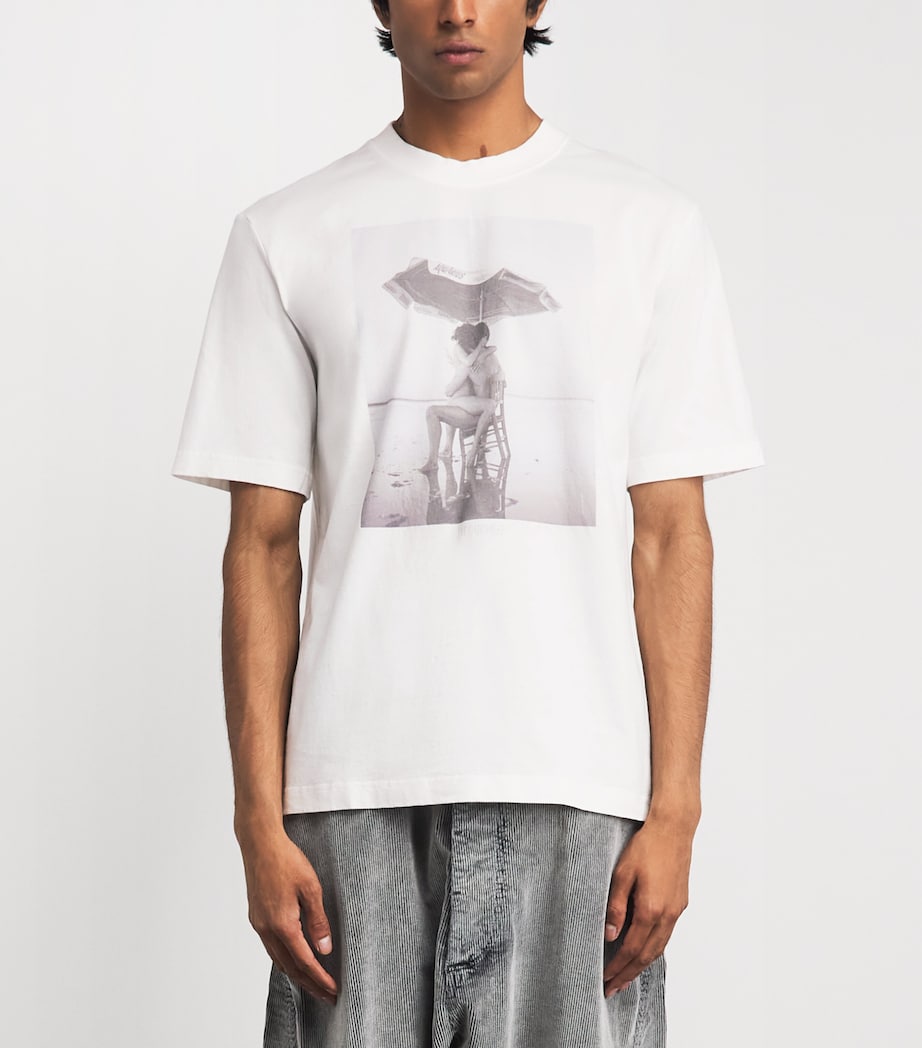 Jacquemus Mens Cotton Campagne T-Shirt Opt Wht/prnt Plg Image 4