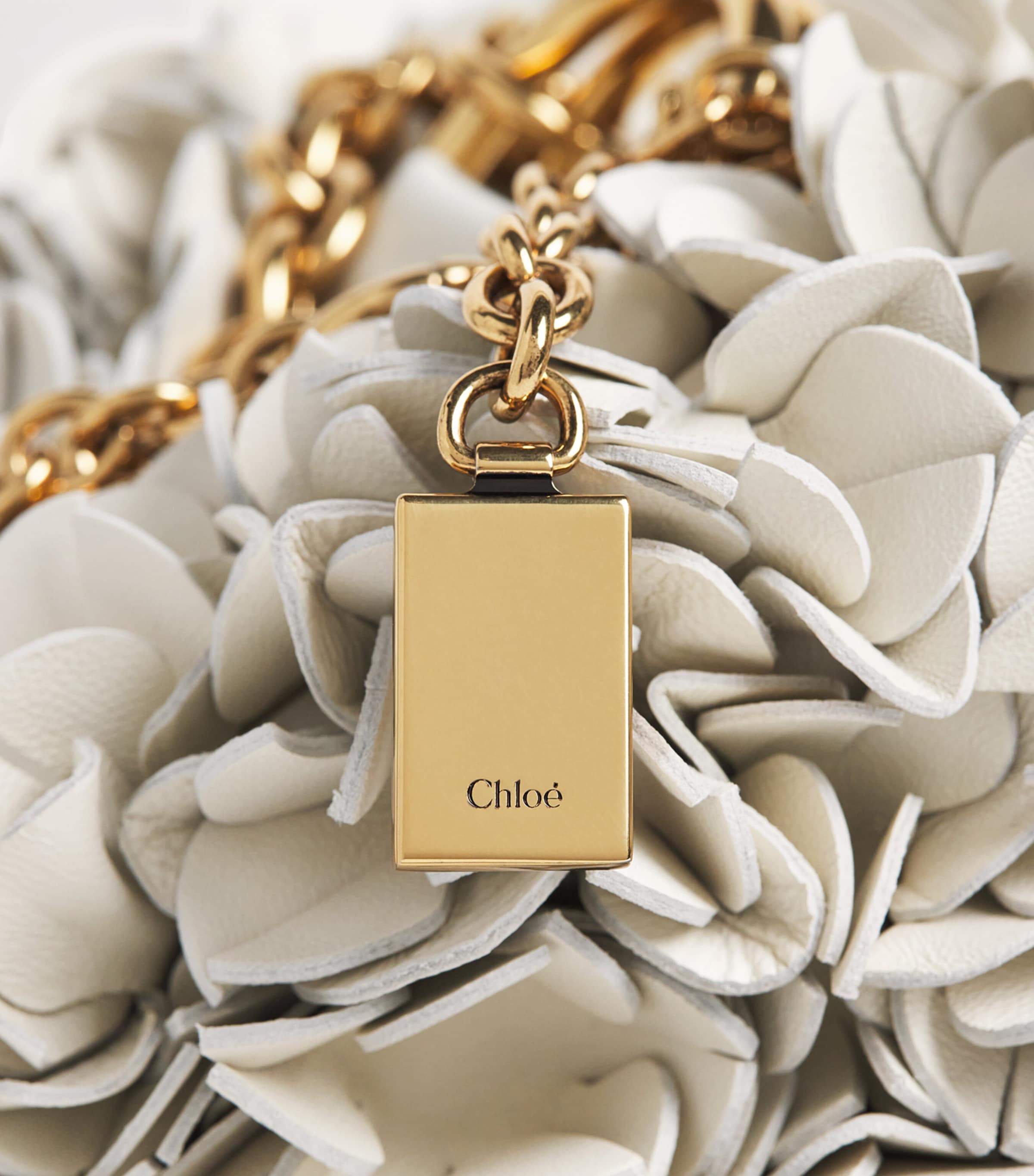 Chloé Lambskin Plissé Shoulder Bag White Image 4