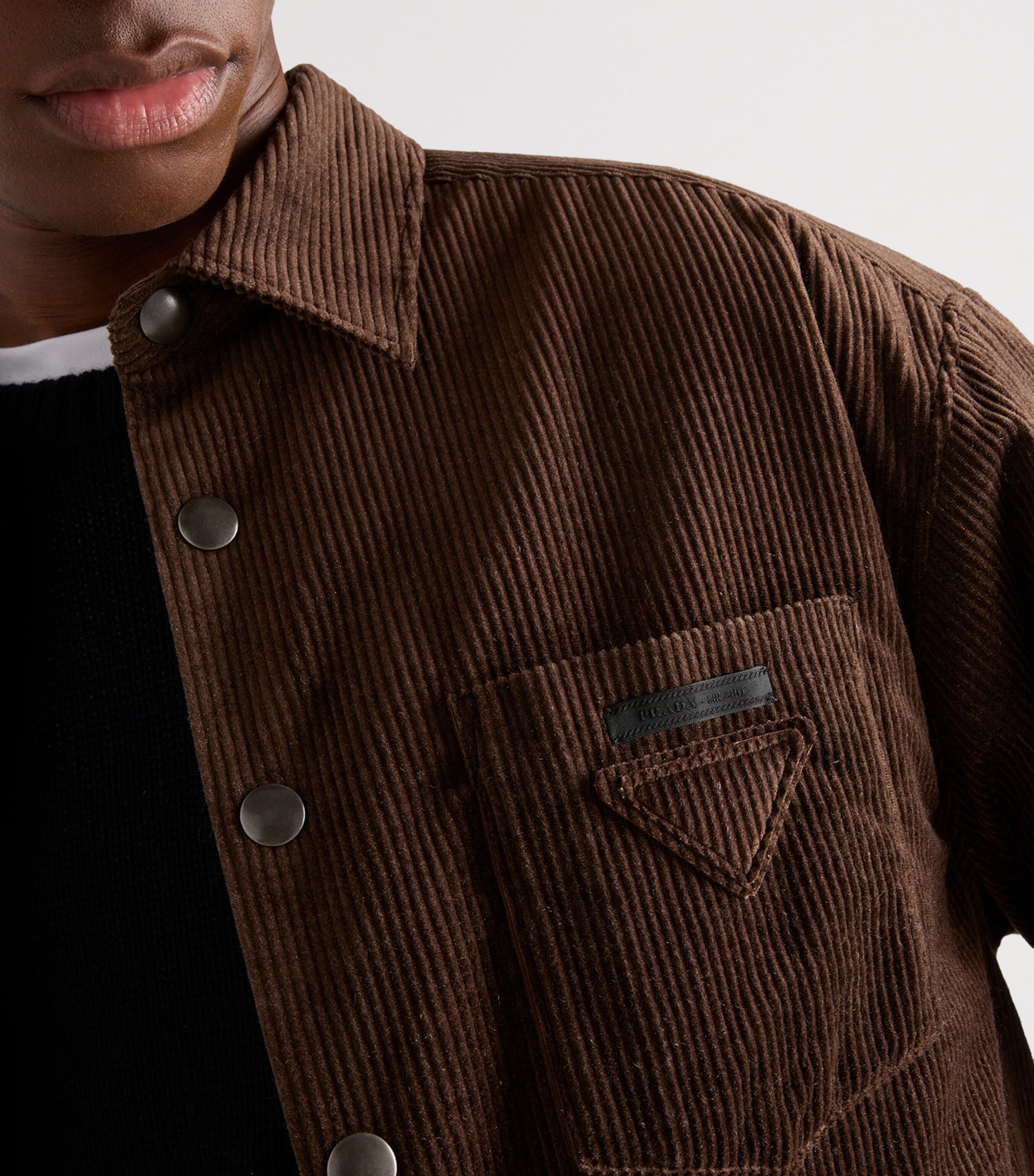 Cotton-Cashmere Corduroy Shirt F0192 Image 4