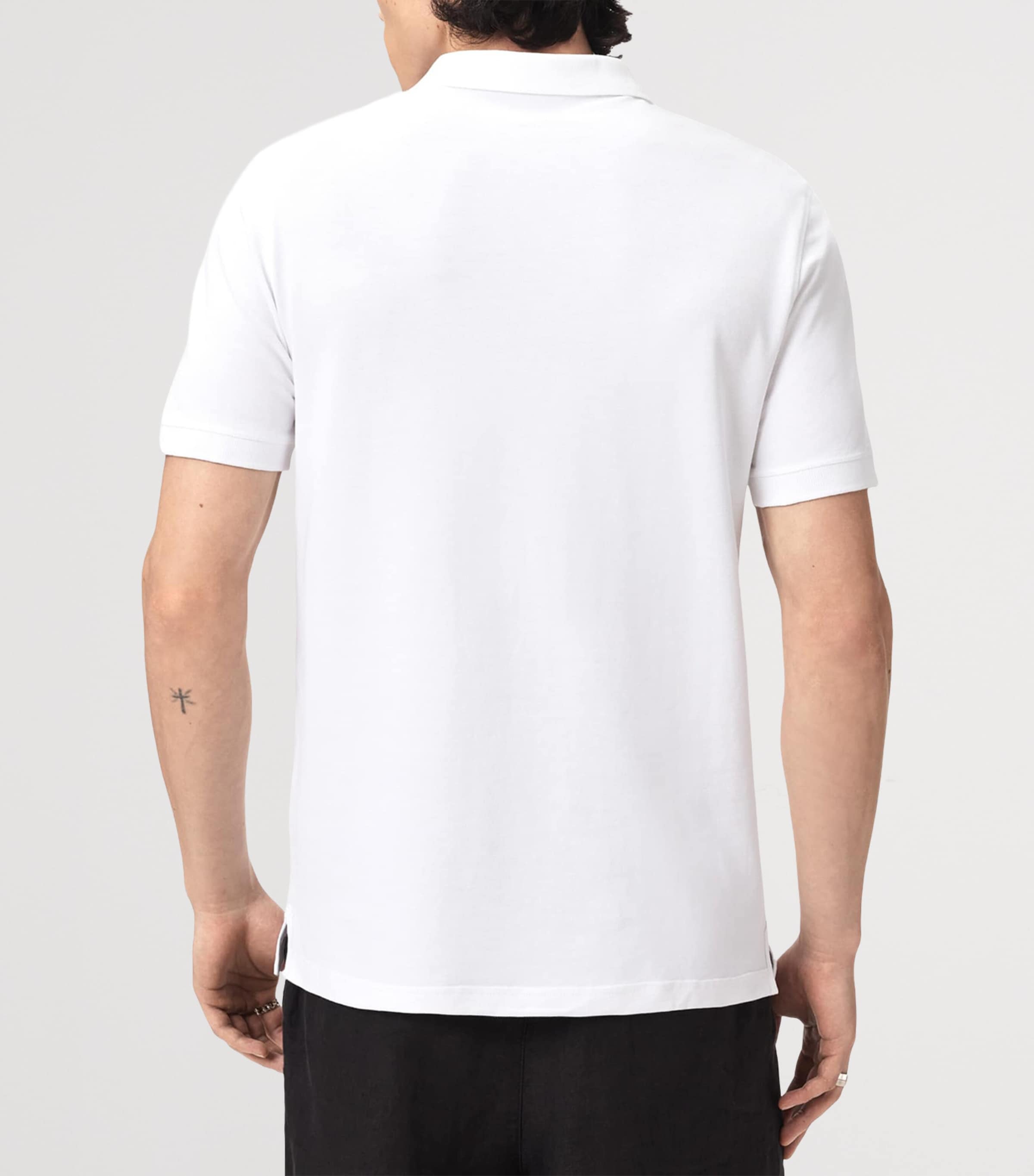 AllSaints Mens Organic Cotton Reform Polo Shirts (Set of 2) White/pitch Green Image 4