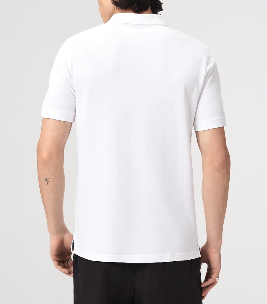 AllSaints Mens Organic Cotton Reform Polo Shirts (Set of 2) White/pitch Green Image 4