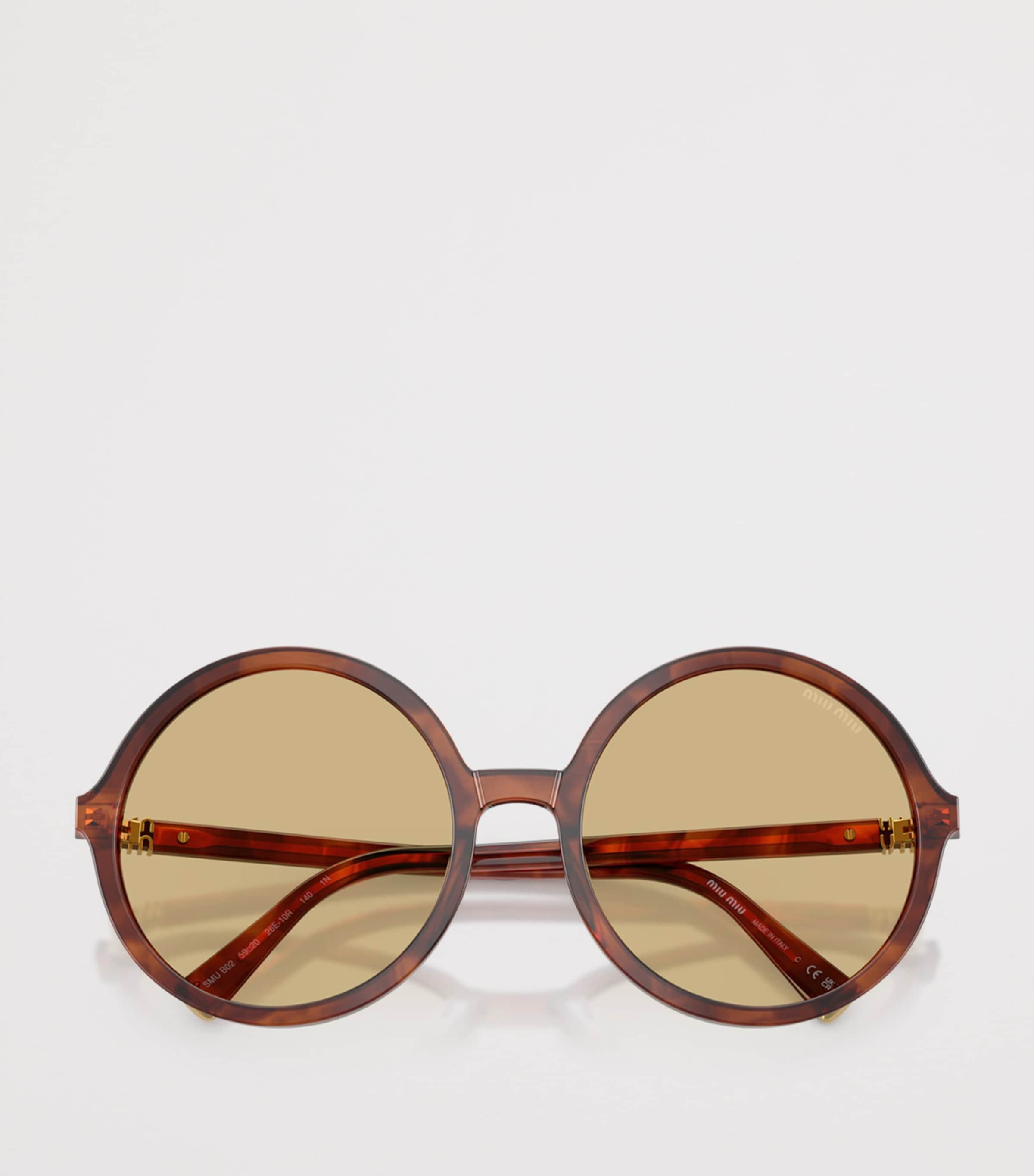 Acetate Oversized Round Sunglasses 26E10R Image 5