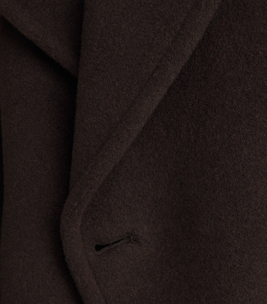 Wool-Blend Belted Coat BROWN Image 5