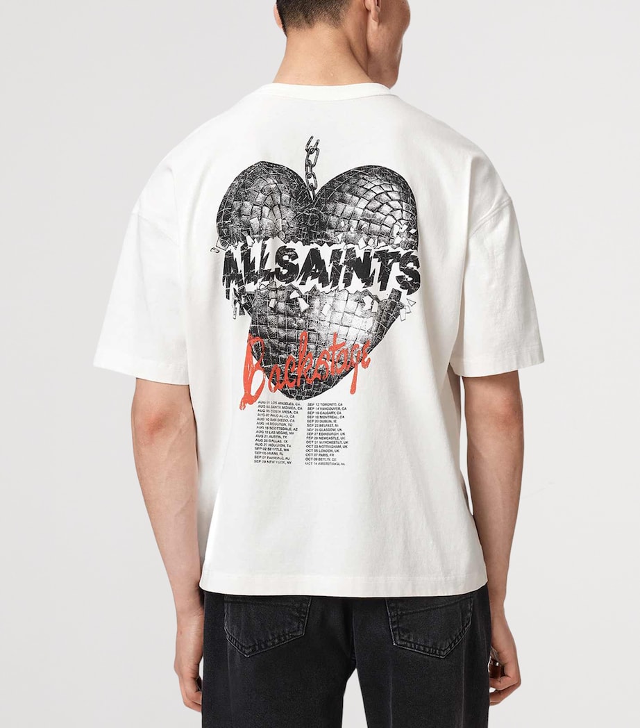 AllSaints Mens Organic Cotton Reflect T-Shirt Chalk White Image 5