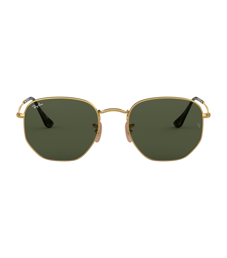 Hexagonal Sunglasses GREEN Image 1