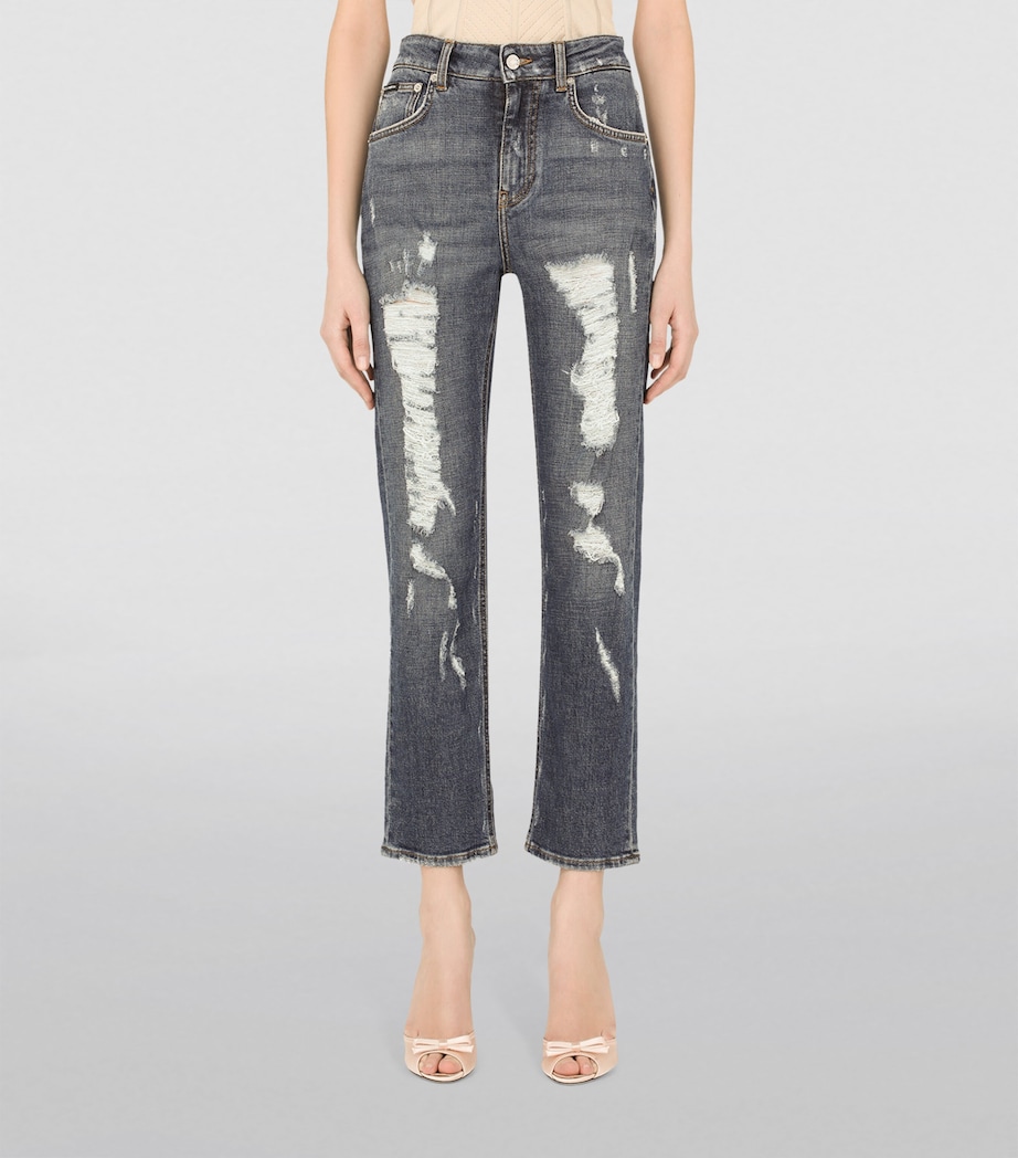 Distressed Boyfriend Jeans S9001-COMBINED COLOU Image 3