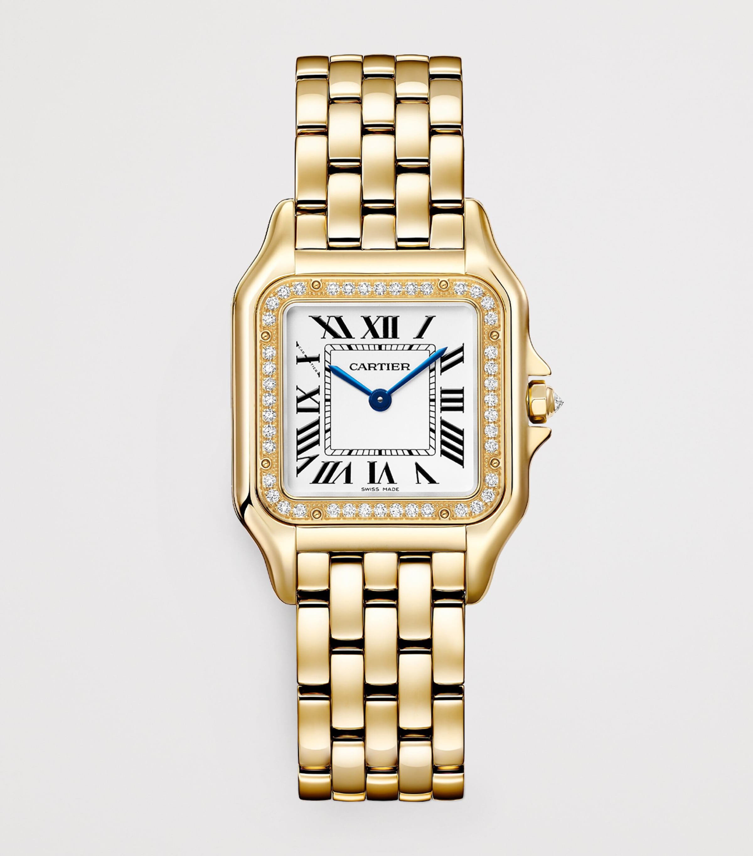 Cartier Medium Yellow Gold and Diamond Panthère de Cartier Watch Silvered Image 2