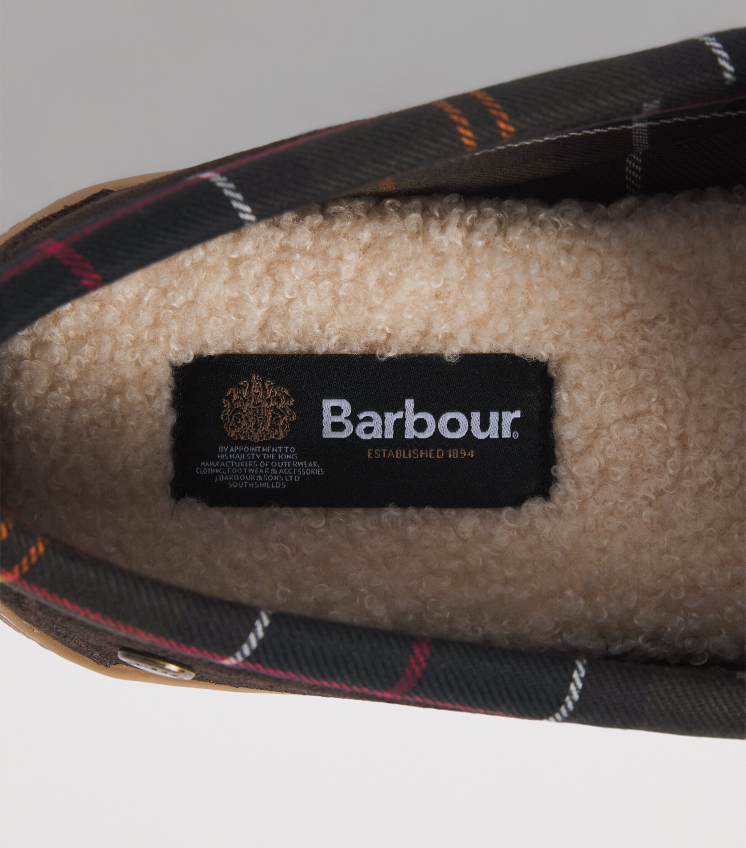 Barbour Suede Albert Slippers Brown Suede Image 5