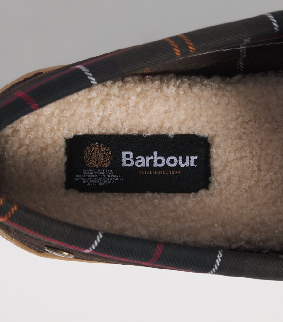 Barbour Suede Albert Slippers Brown Suede Image 5