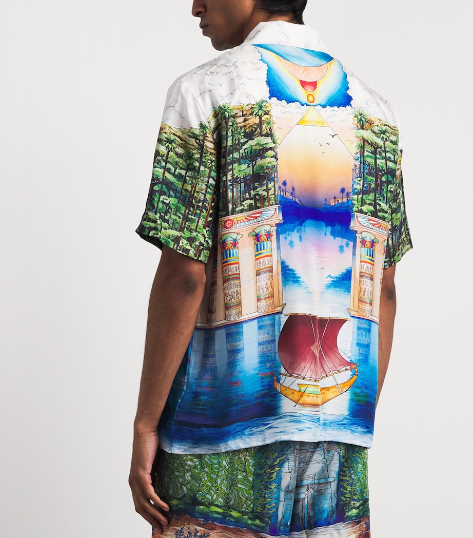 Casablanca Mens Silk Trompe-l'Oeil Shirt Trompe L'oeil Image 5
