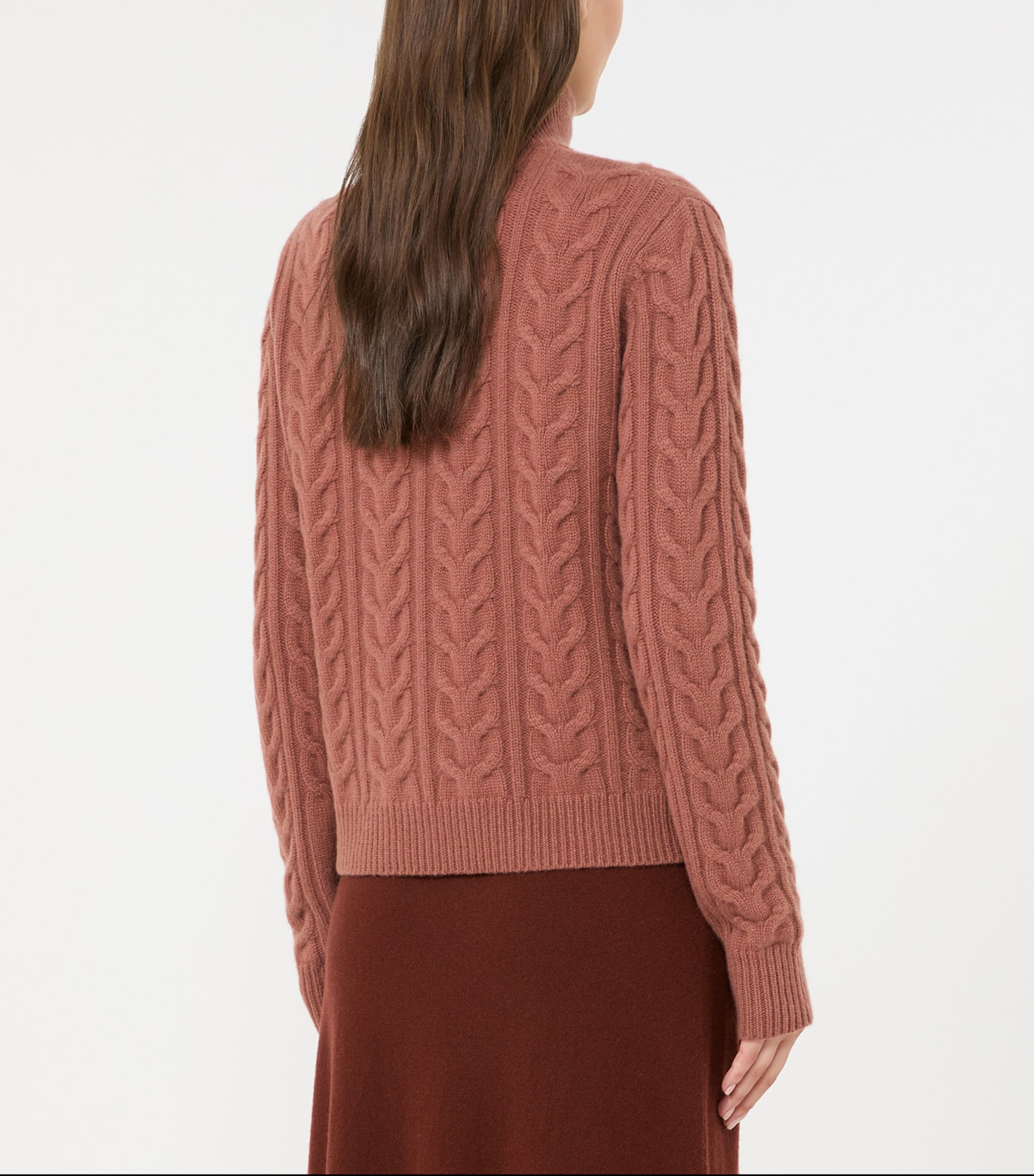 Max Mara Womens Cashmere Quarter-Zip Sweater Antique Rose Image 4