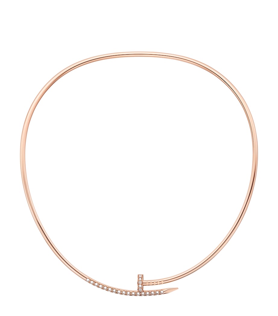 Small Rose Gold and Diamond Juste un Clou Torque Necklace ROSE GOLD Image 1