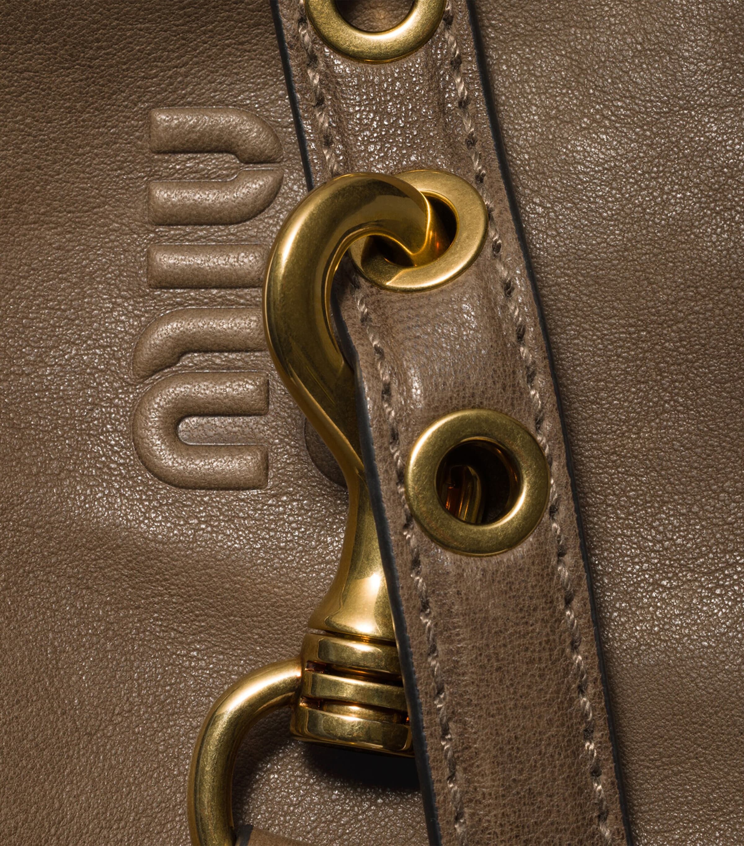 Miu Miu Womens Nappa Leather Aventure Bucket Bag Image 7