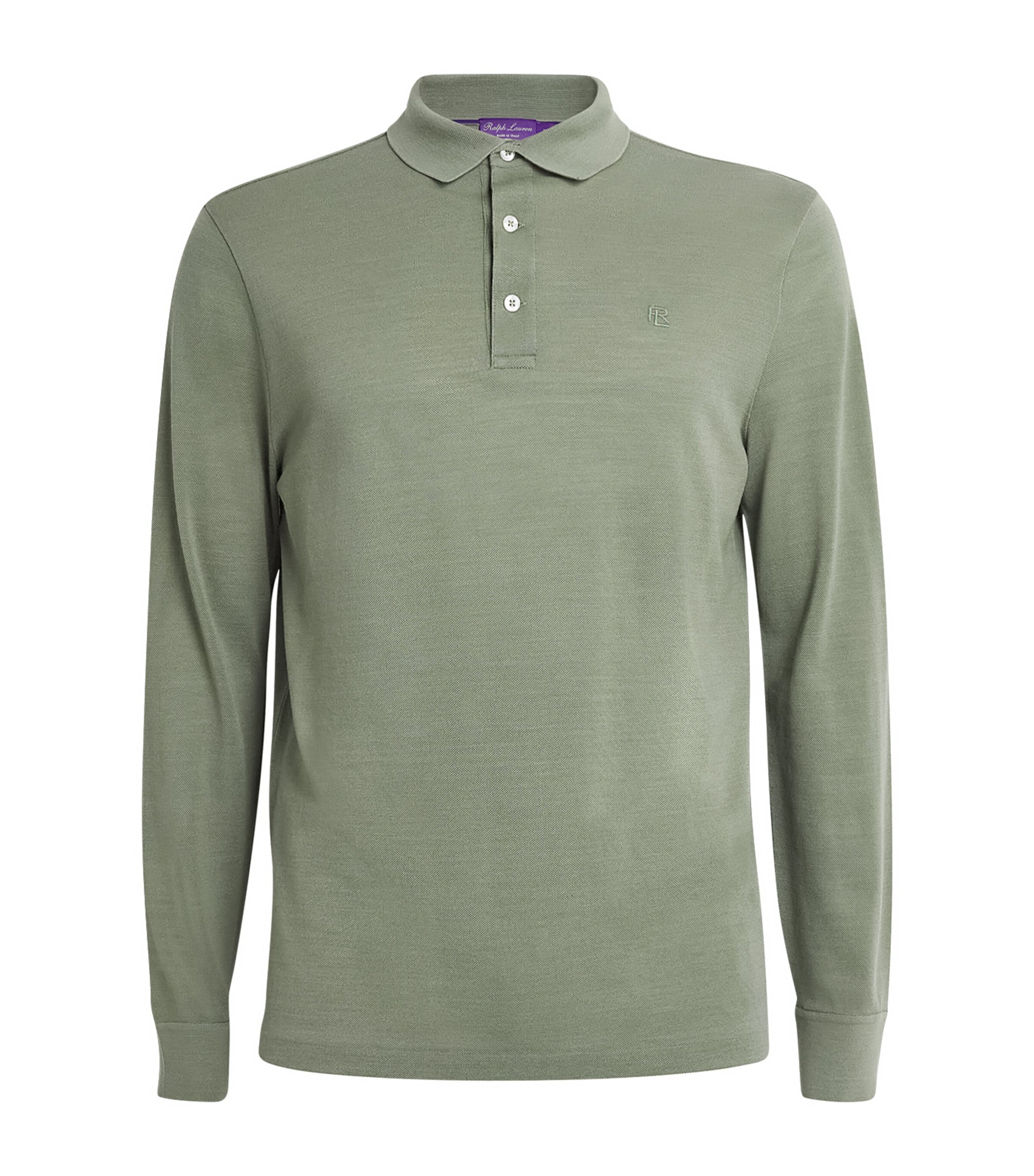 Wool Long-Sleeve Polo Shirt SEA SPRY Image 1