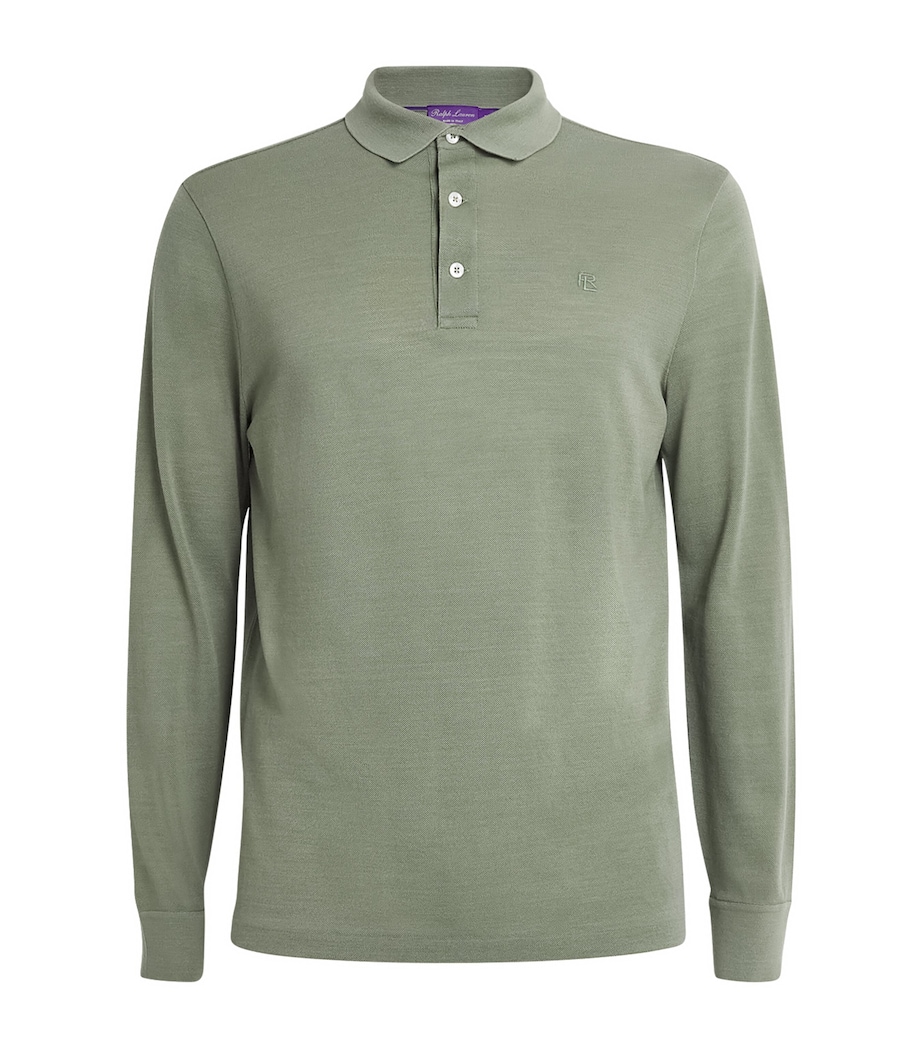 Wool Long-Sleeve Polo Shirt SEA SPRY Image 1