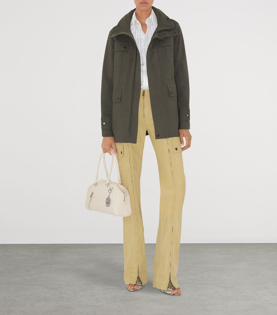 Stretch-Wool Field Jacket MOSS MELANGE Image 2