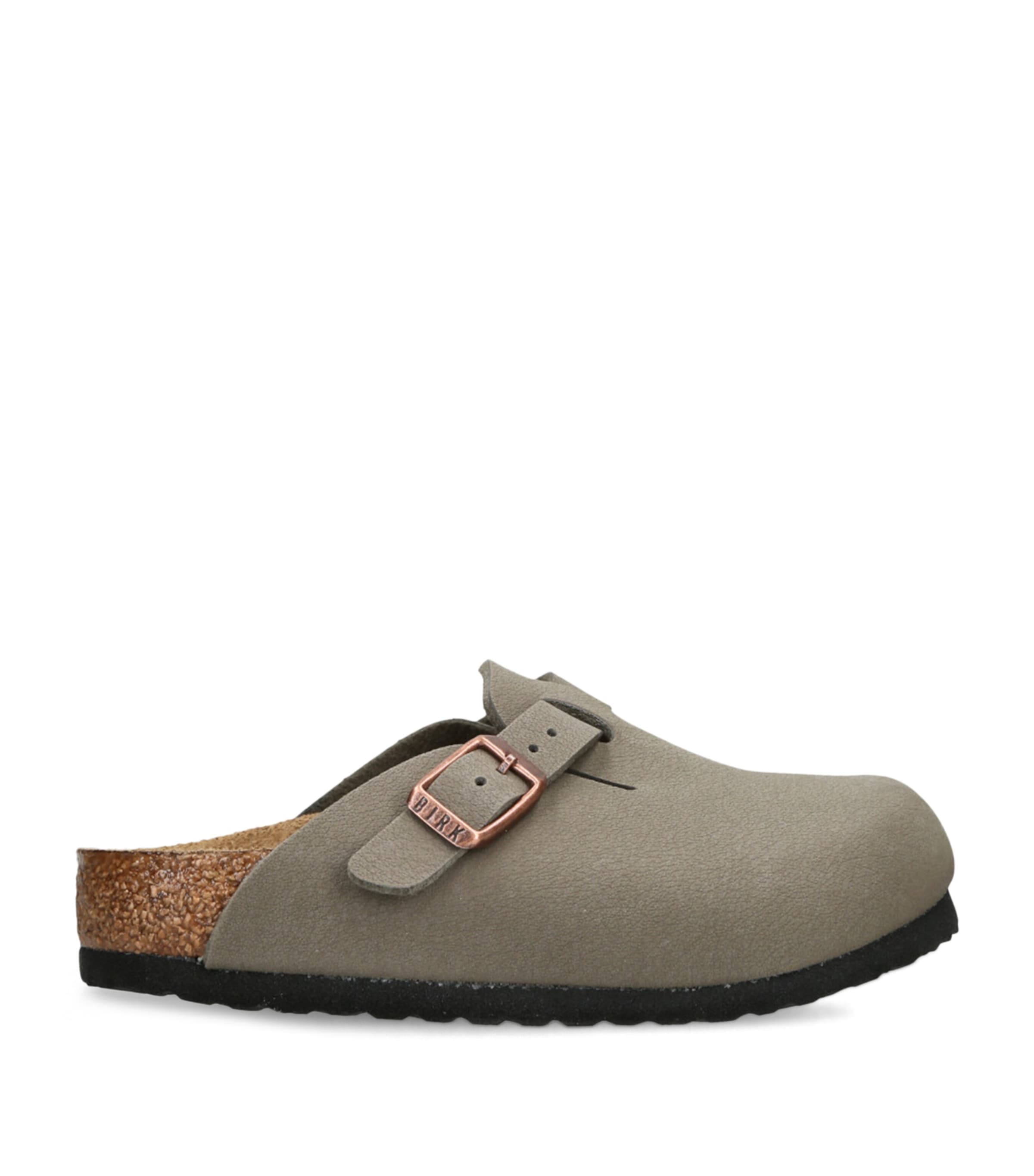 Birkenstock Little Kids Boston Suede Leather Clogs From Finish Line In Brown