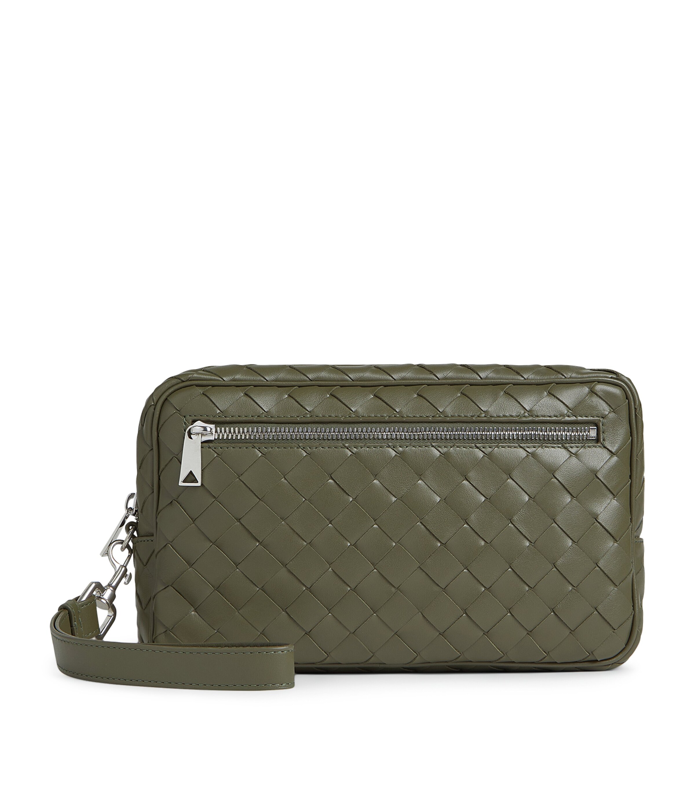 Bottega Veneta Leather Intrecciato Pouch Image 1