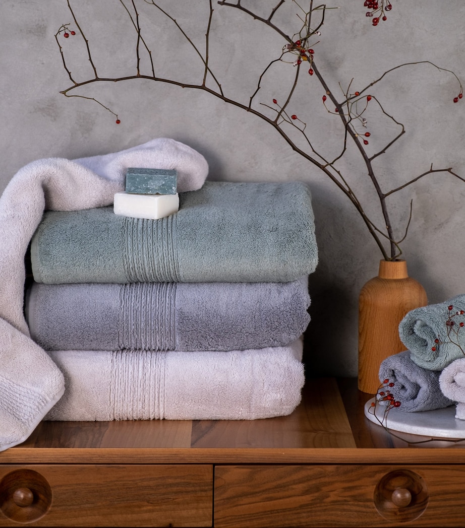 Organic Cotton Galata Hand Towel (50cm x 76cm) SAGE Image 2