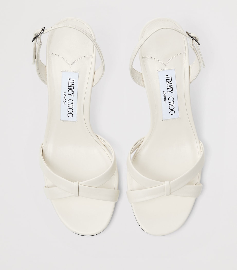 Elsy 70 Leather Heeled Sandals LATTE Image 5