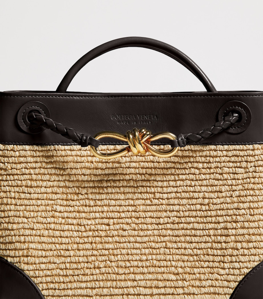 Bottega Veneta Small Raffia Andiamo Top-Handle Bag Image 7