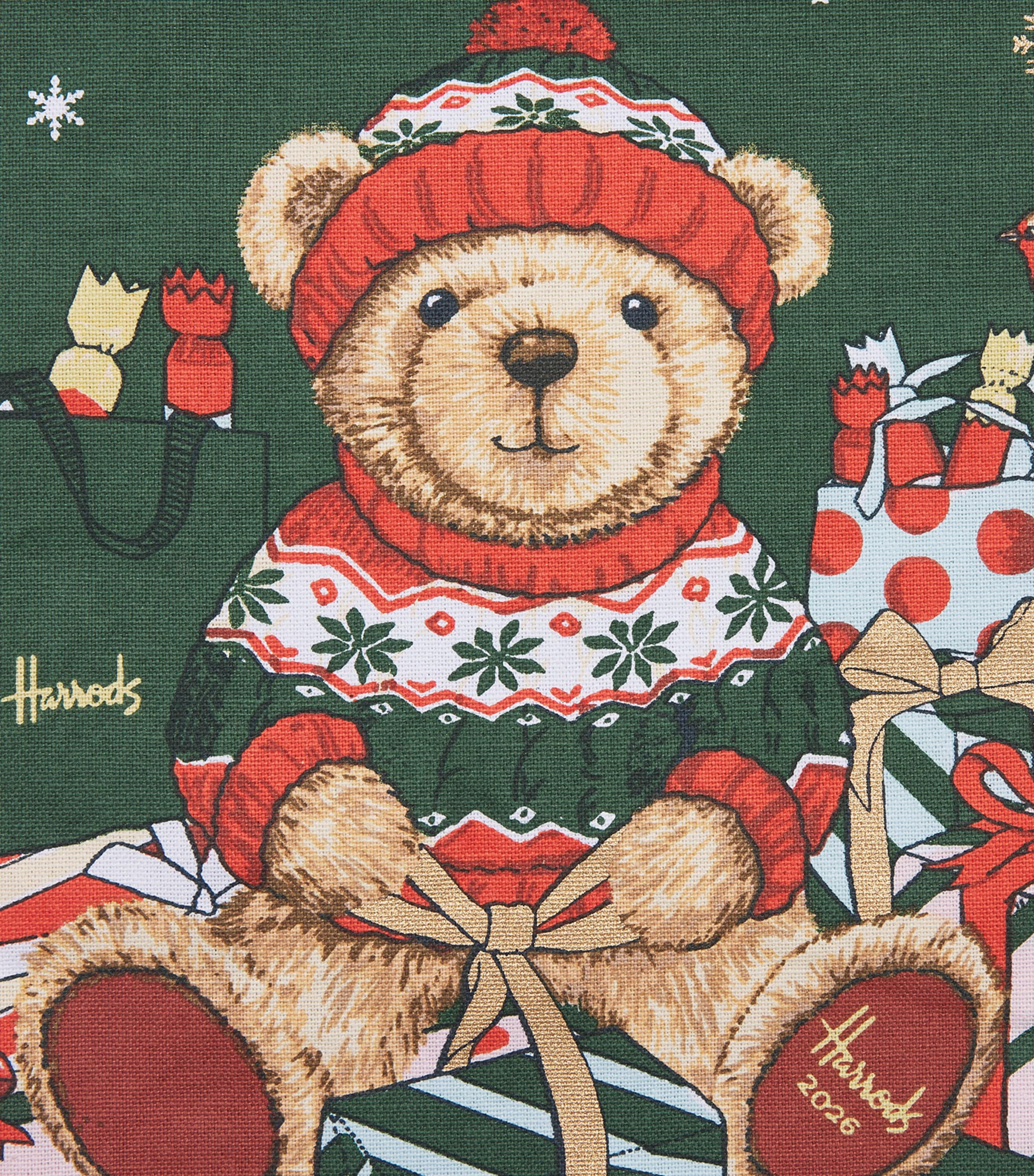 Harrods Henry Bear Christmas Tea Towel Image 2