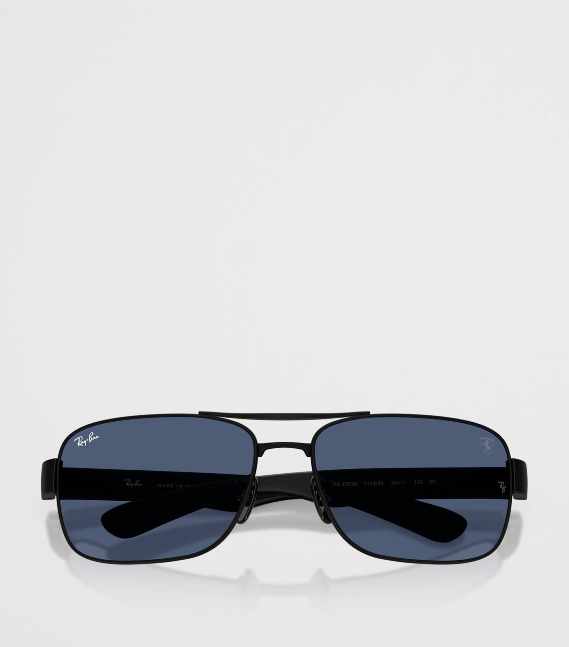 Ray-Ban RB3763M Scuderia Ferrari Collection Square Sunglasses Black Image 5