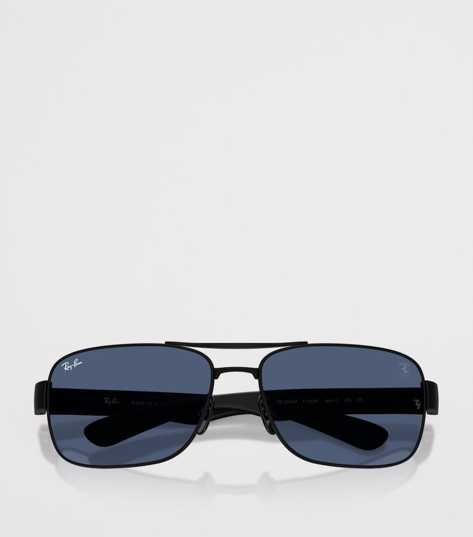 Ray-Ban RB3763M Scuderia Ferrari Collection Square Sunglasses Black Image 5