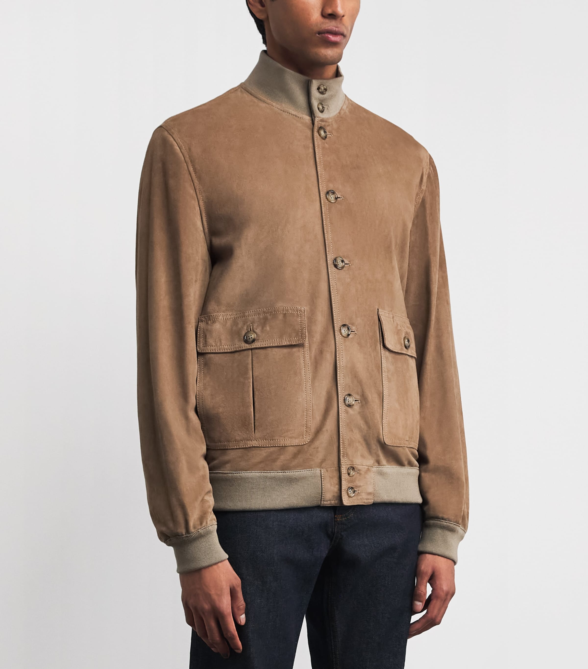 Valstar Mens Suede Valstarino Bomber Jacket Image 4