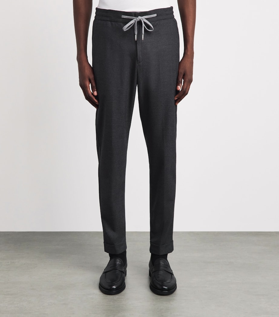 Marco Pescarolo Womens Cashmere Drawstring Trousers Grey Image 4