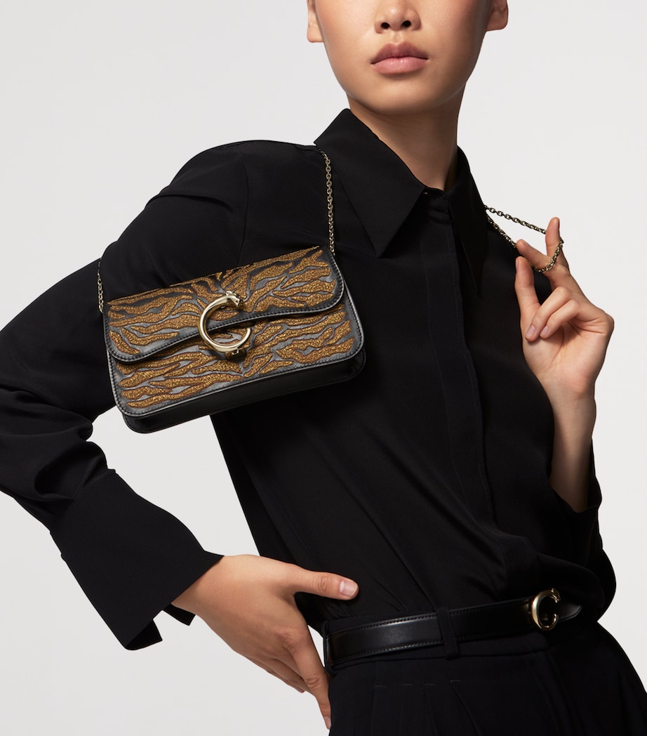 Mini Panthère C de Cartier Chain Bag BLACK Image 9
