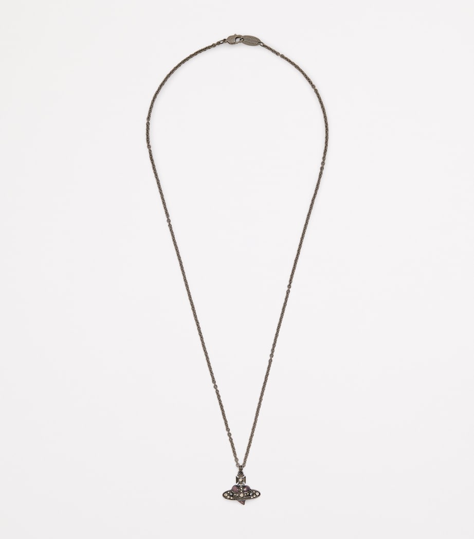 Diamante Heart Necklace S326 RUTHENIUM/PLTNM Image 3