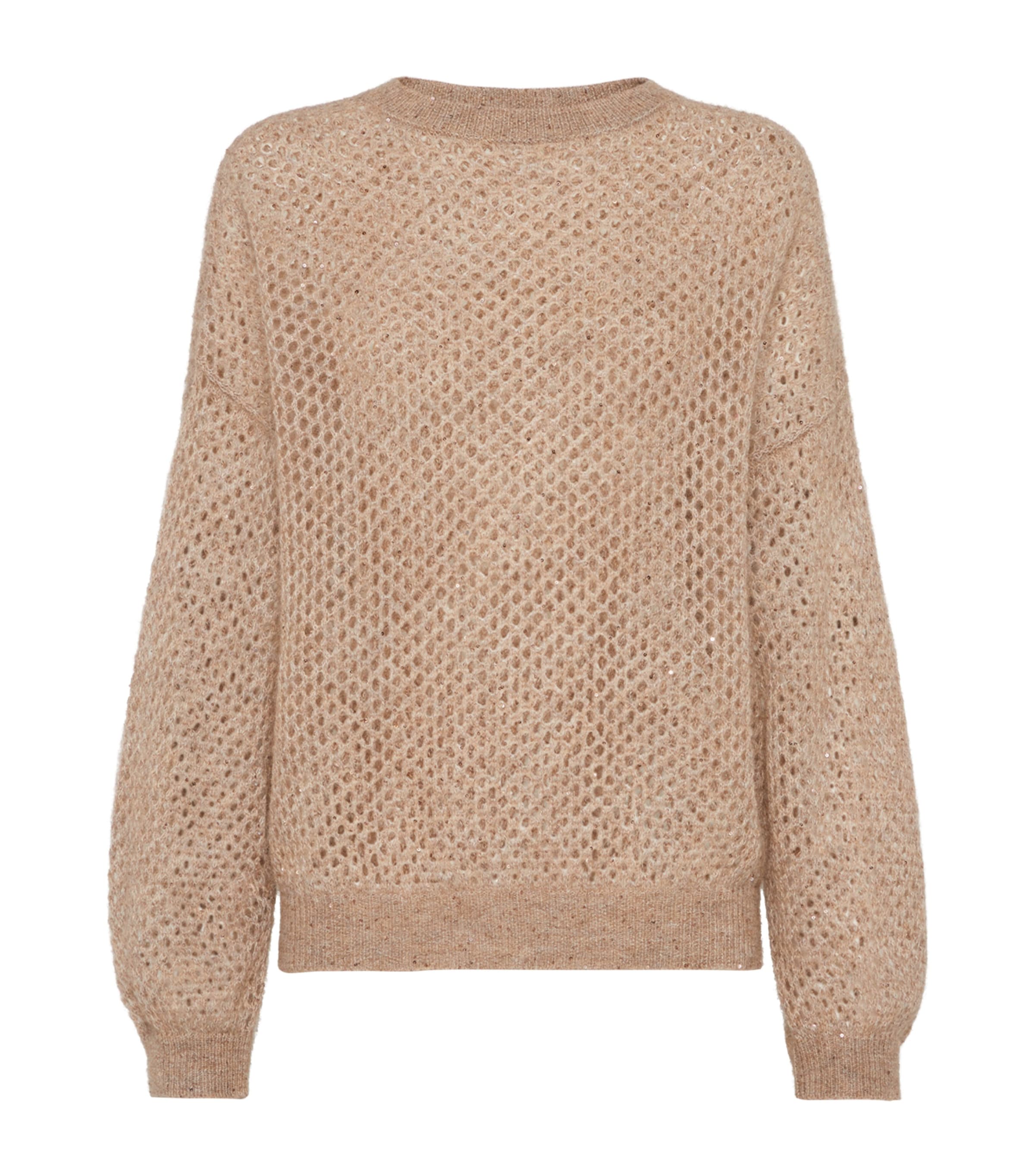 Mohair-Blend Mesh Sweater C3592 Image 1