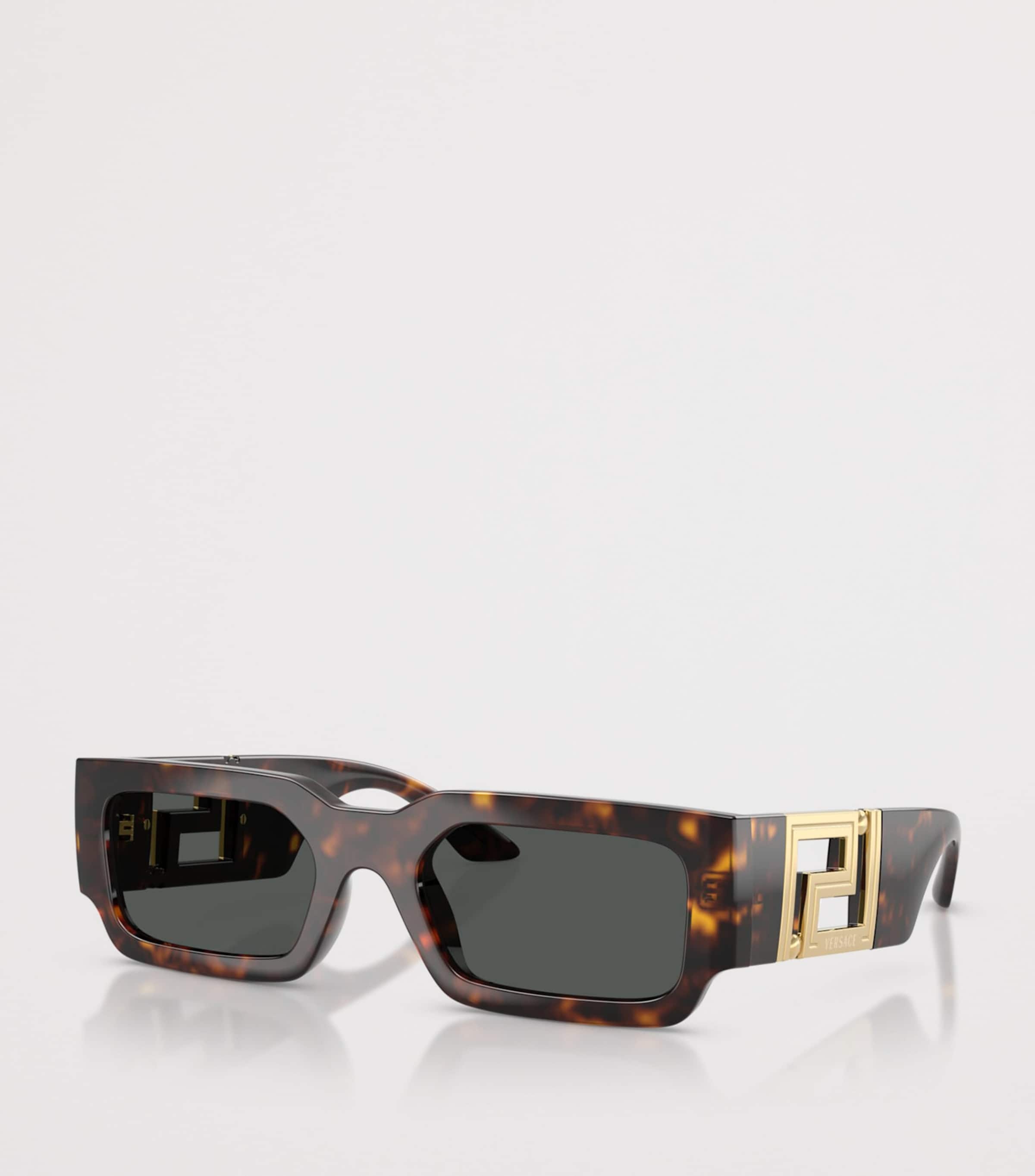 Versace Greca Maxi Rectangle Sunglasses Brown Image 2