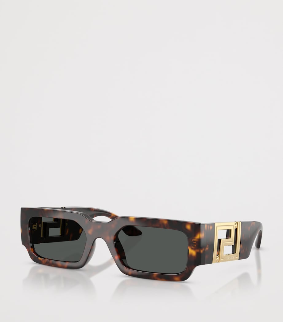 Versace Greca Maxi Rectangle Sunglasses Brown Image 2