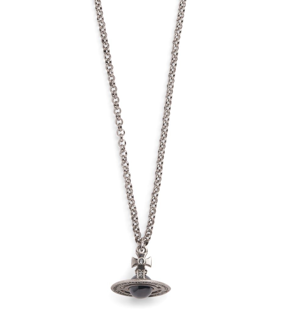 Vivienne Westwood Tiny Orb Pendant Necklace Oxi Silver Image 1