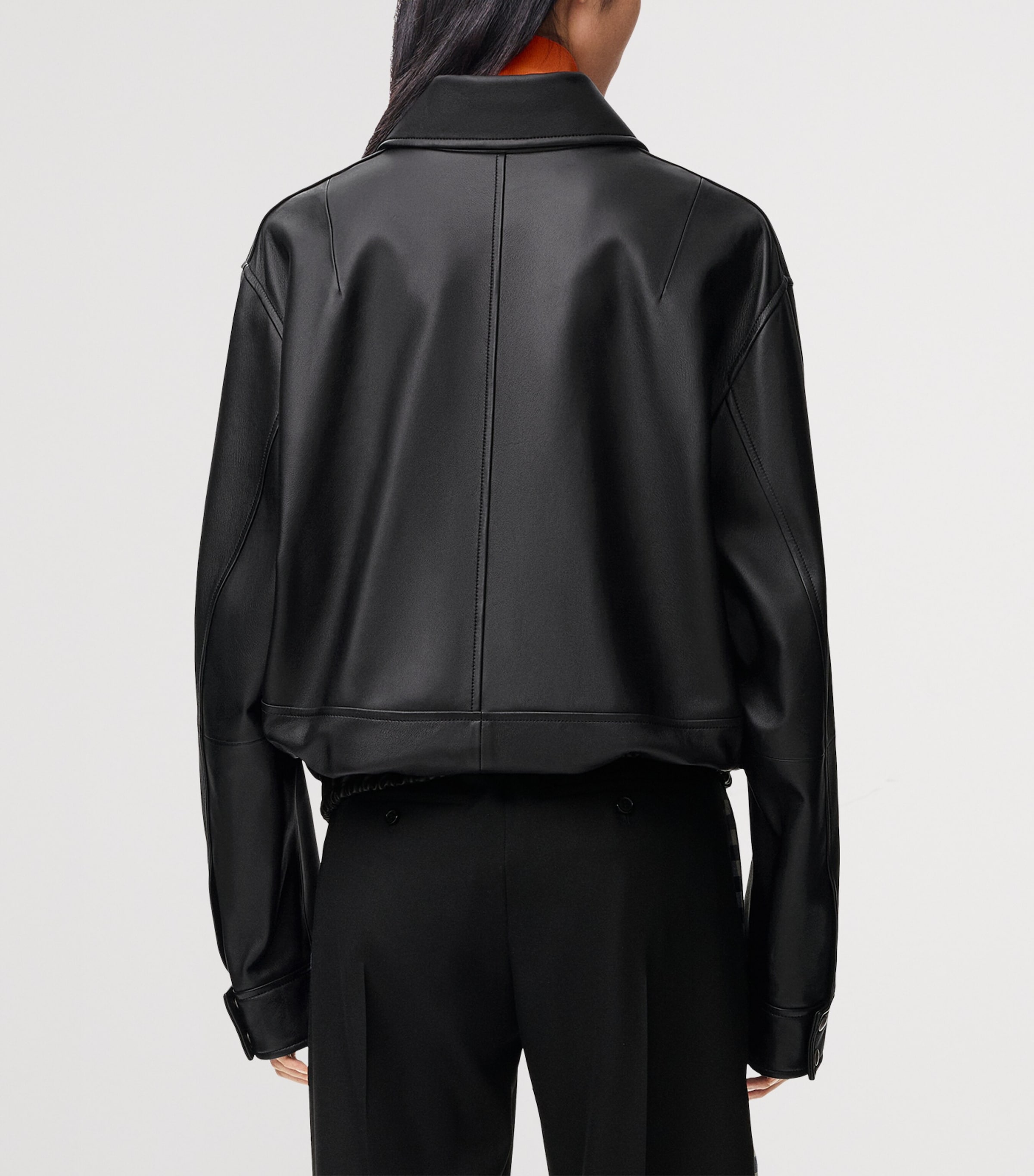 LOEWE Womens Nappa Leather Jacket Black Image 4