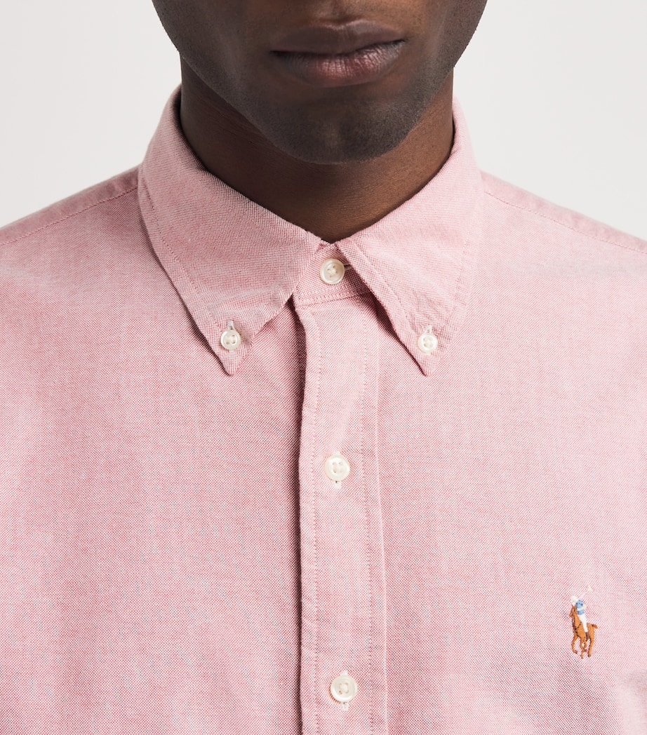 Cotton Oxford Shirt RED Image 6