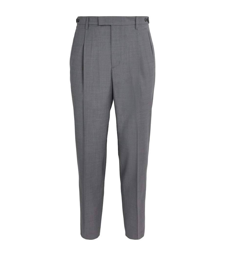 Barena Mens Cotton-Blend Slim Tailored Trousers Grigio Image 1