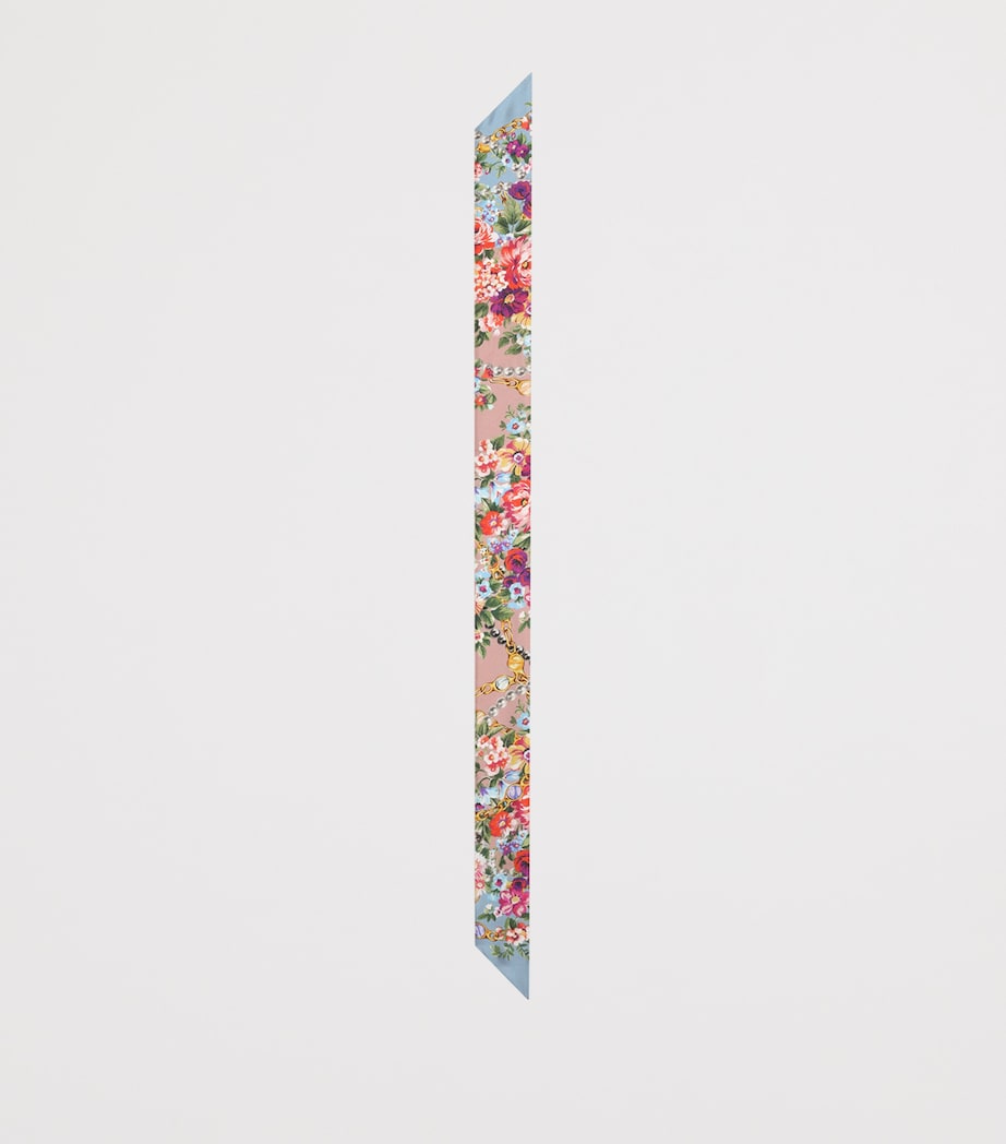 Dolce&Gabbana Silk Floral Skinny Scarf Mazz Image 2