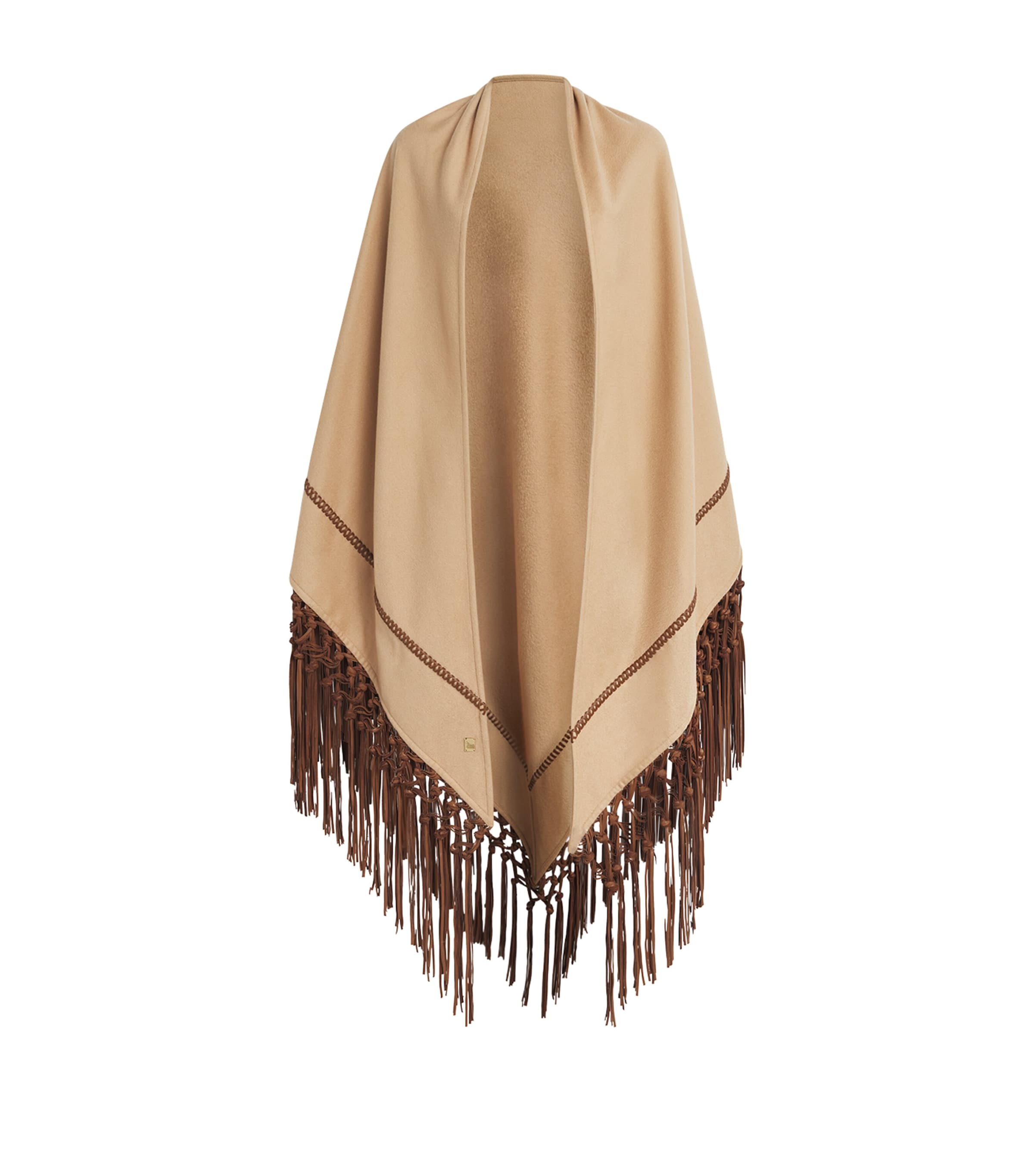 Colombo Cashmere Triangle Shawl In Brown