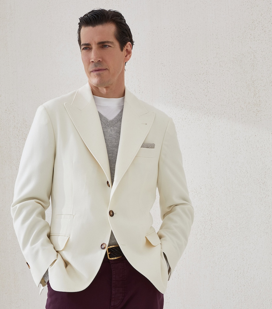 Wool-Cashmere-Silk Deconstructed Blazer C501 Image 2