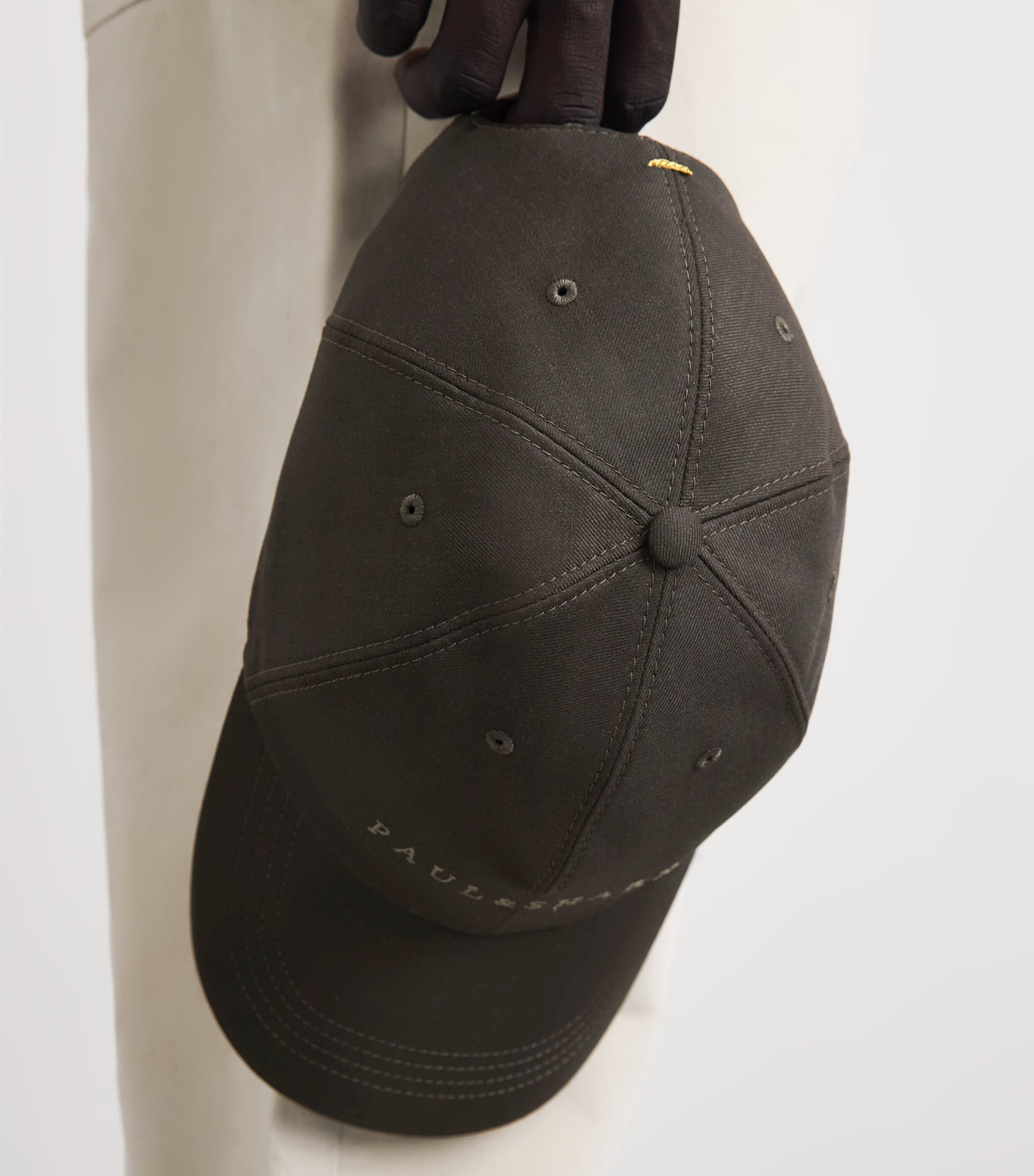 Paul & Shark Virgin Wool Logo Baseball Cap Marrone Caffe Image 4