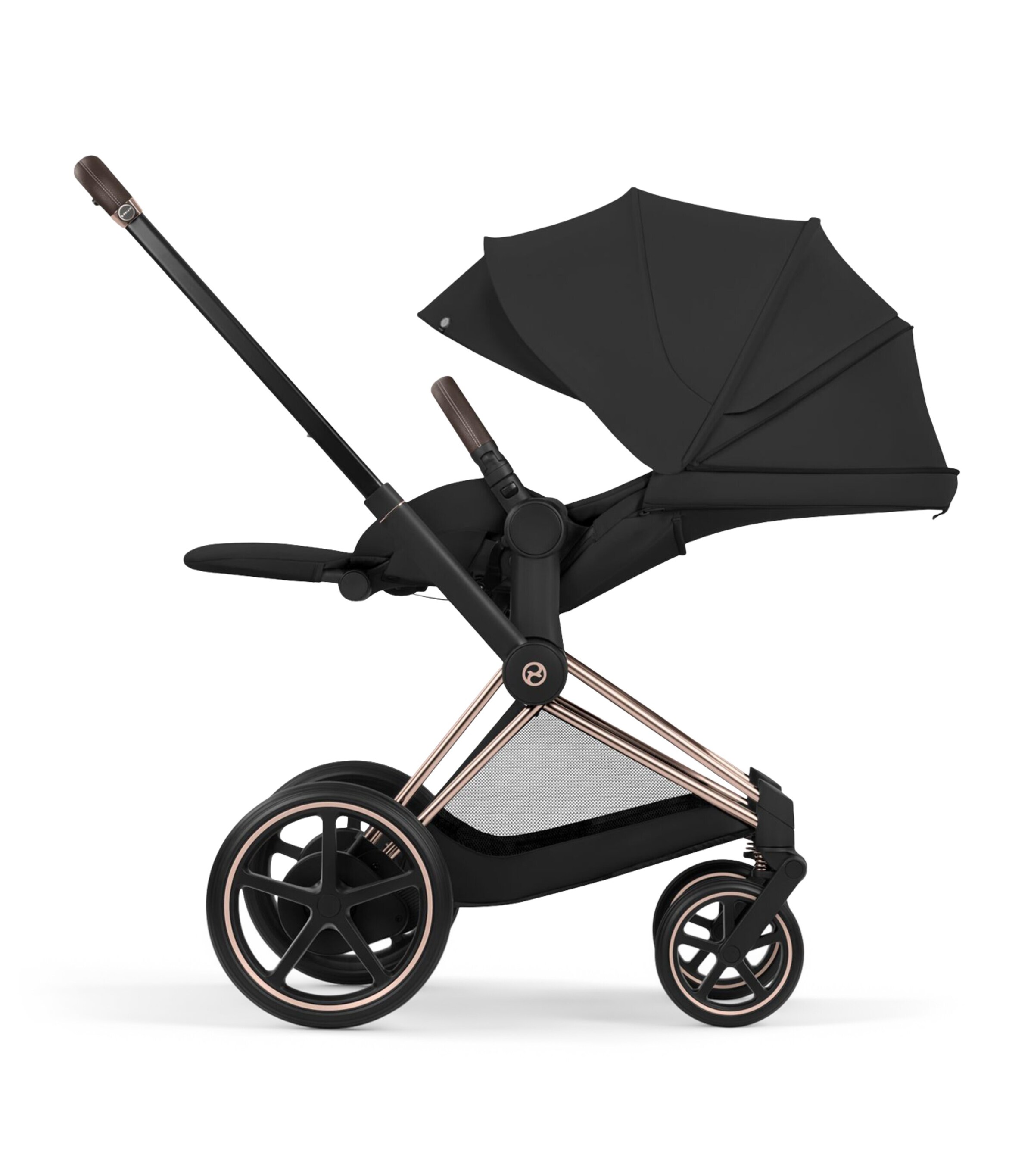 Cybex e-PRIAM Pushchair and Carrycot – Platinum Style Collection Sepia Black Image 10
