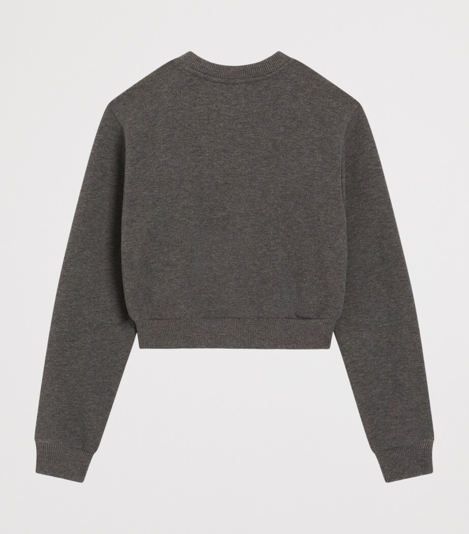 Dolce&Gabbana Kids Cotton Logo Sweatshirt (8-12+ Years) Melange Grey Image 2