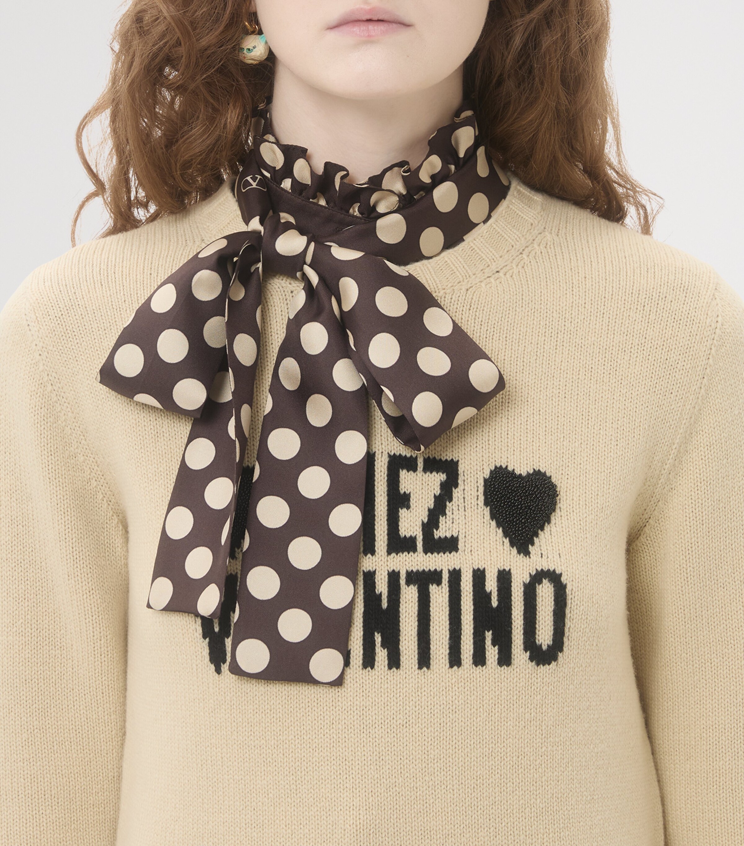 Valentino Womens Virgin Wool Chez Valentino Sweater Image 7